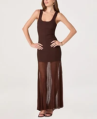 Astr the Label Women's Drop-Waist Scoop Neck Maxi Dress
