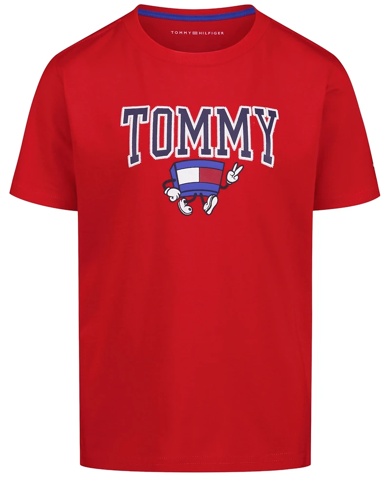 Tommy Hilfiger Boys' 2T-7 Graphic Mascot Short-Sleeve T-Shirt