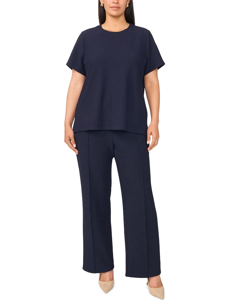 Vince Camuto Plus Pull-On Pintuck Kick Flare Pants