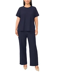 Vince Camuto Plus Pull-On Pintuck Kick Flare Pants