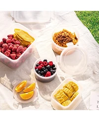 Sorbus 3 Pack Clear Stackable Food Storage Bowls with Airtight Lids for Pantry, Fridge, Mealprep and More