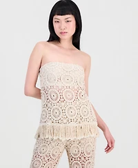 And Now This Women's Cotton Crochet Strapless Top, Macy's Exclusive