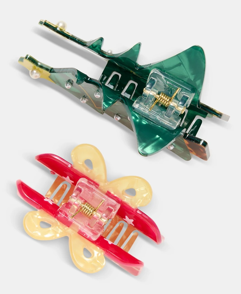 Holiday Lane Holiday Claw Hair Clips, Set of Two, Macy's Exclusive