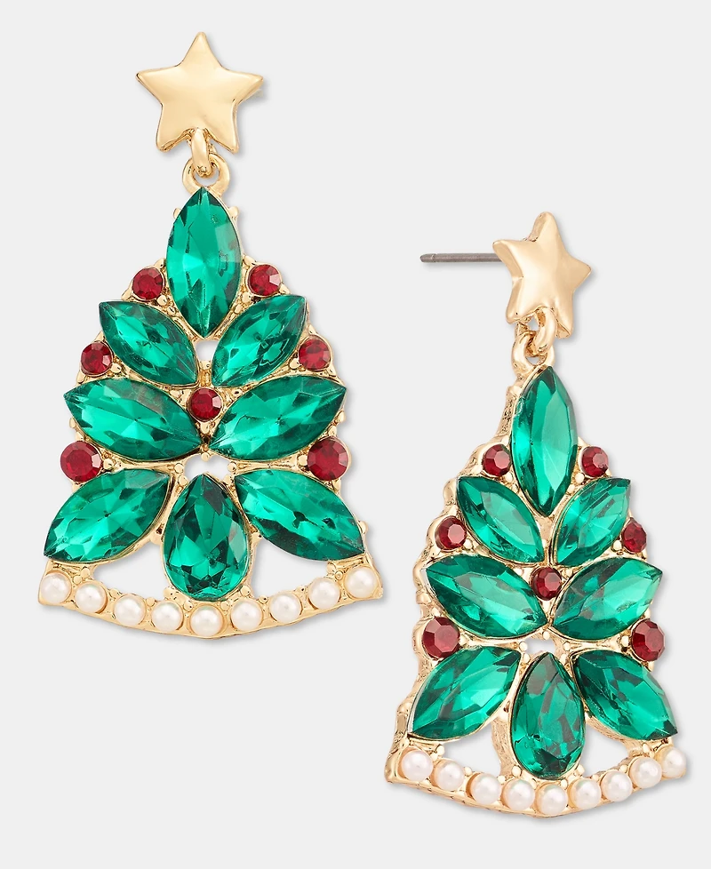 Holiday Lane Christmas Tree Post Drop Earrings, Macy's Exclusive