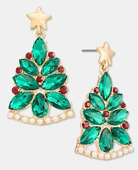 Holiday Lane Christmas Tree Post Drop Earrings, Macy's Exclusive