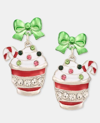 Holiday Lane Hot Chocolate Drop Earrings, Macy's Exclusive