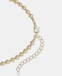 Holiday Lane Red and Green Stone Frontal Necklace, Macy's Exclusive