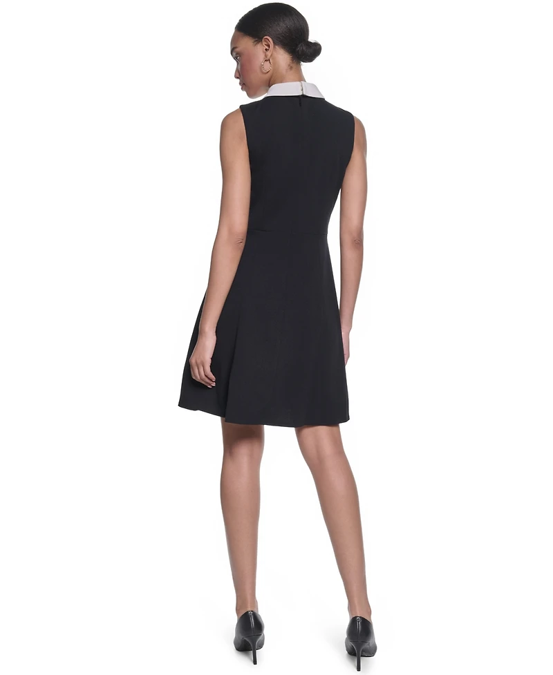 Karl Lagerfeld Paris Women's Collared A-line Dress