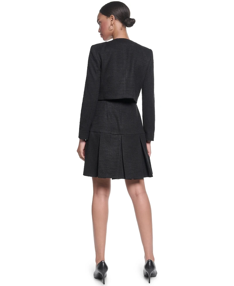 Karl Lagerfeld Paris Women's Knit Tweed Jacket