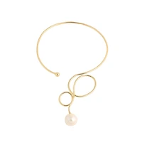 Sohi Women's Gold Plated Wrap Necklace