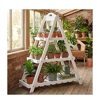 Gouun 3-Tier Wood Plant Stand for Flower Pot Display