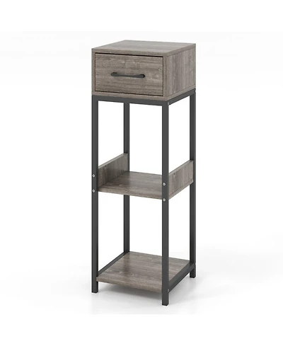 Gouun 3-Tier Tall Metal Plant Stand with Drawer and Anti-Tipping Devices