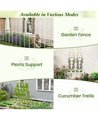 Gouun Set of 2 Metal Garden Trellis 86.5 x 20 in with Decorative Bird Pattern