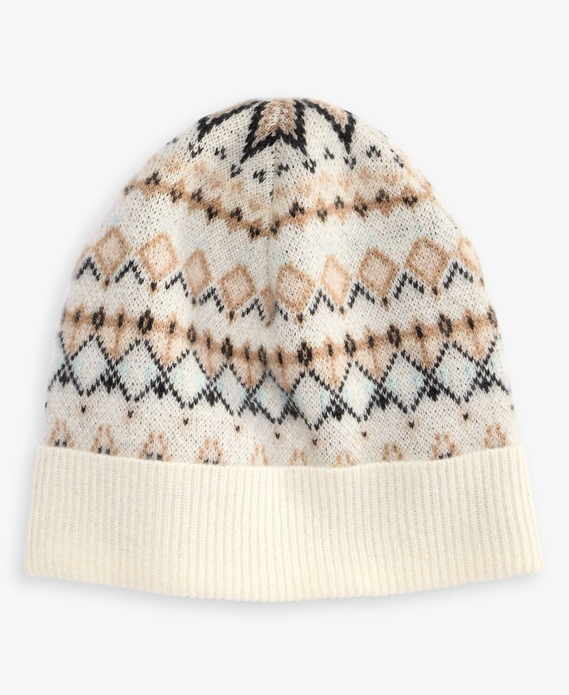 Charter Club Fair Isle Cashmere Cuffed Beanie, Macy's Exclusive