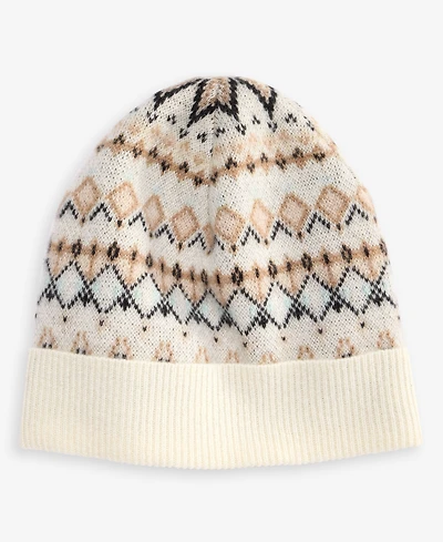 Charter Club Fair Isle Cashmere Cuffed Beanie, Macy's Exclusive