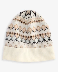 Charter Club Fair Isle Cashmere Cuffed Beanie, Macy's Exclusive