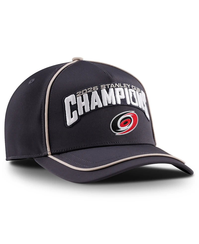 Fanatics Men's Black/Light Beige Carolina Hurricanes 2026 Nhl Stanley Cup Champions Locker Room Adjustable Hat