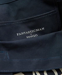 Mango Men's Cotton Canvas Tote Bag