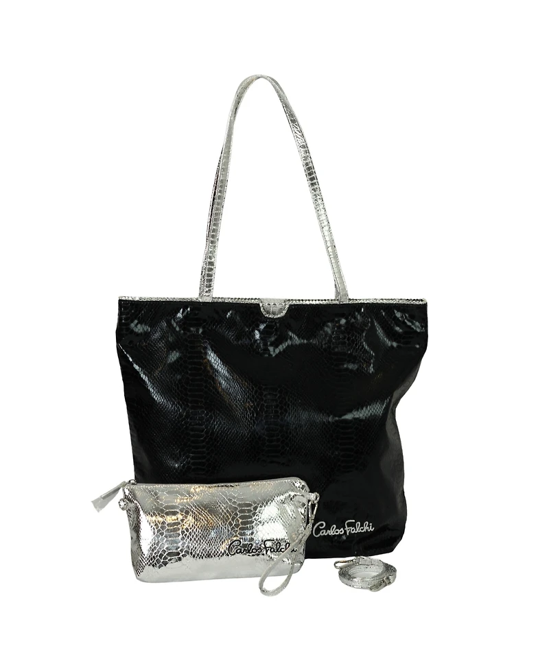 Carlos Falchi Microfiber Tote