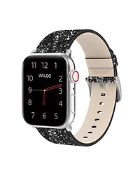 Waloo 2 Pack Leather Bling & Shiny Brilliance Replacement Band for Apple Watch