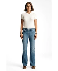 Mavi Jeans Women's Vicky Mid Rise Bootcut Blue Brushed Flex