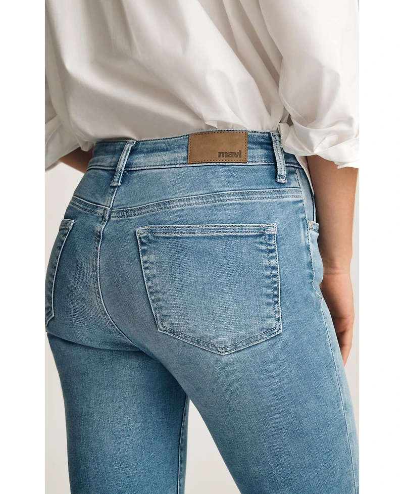 Mavi Jeans Women's Sydney High Rise Flare Mid Blue Feather