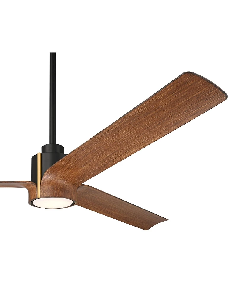 Casa Vieja 60 inch Aero and Koa Led Ceiling Fan with Remote