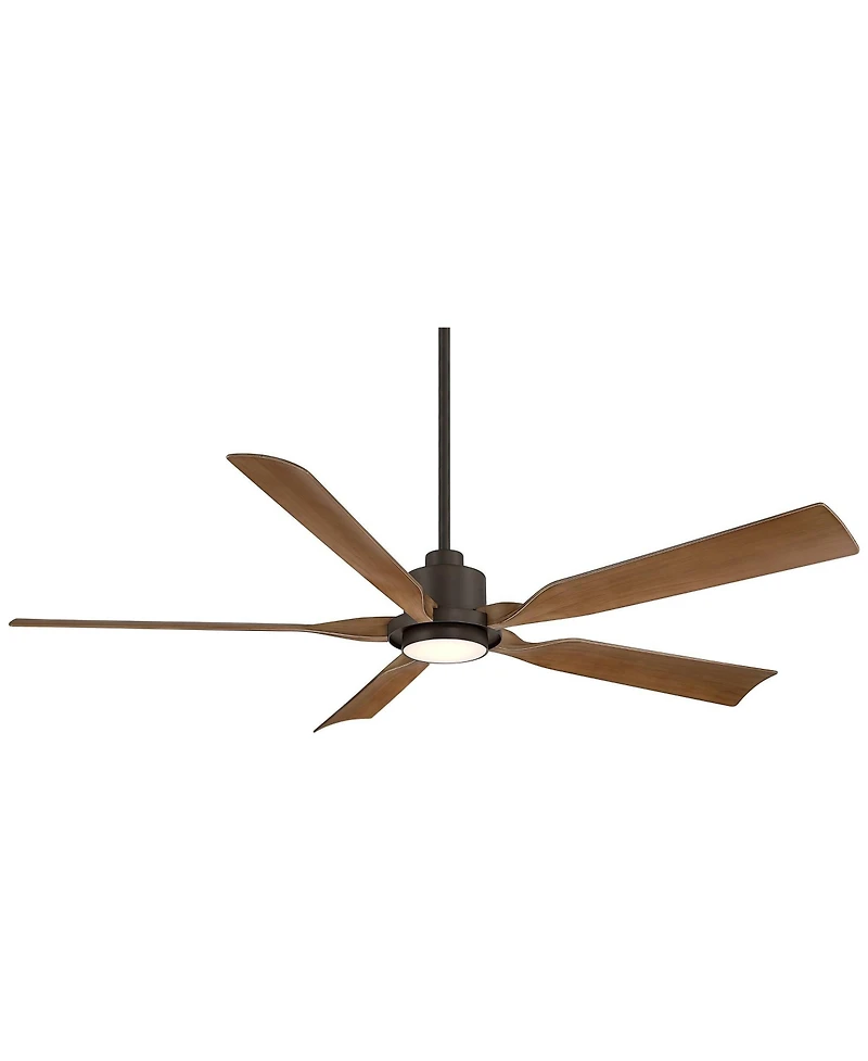 Casa Vieja 60 inch Stonebrook and Barnwood Damp Led Ceiling Fan