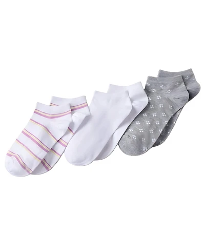 Lands' End Women's 3-Pack Cotton Patterned Low Cut Socks