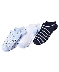 Lands' End Women's 3-Pack Cotton Patterned Low Cut Socks