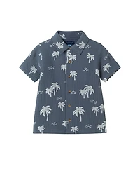 Andy and Evan Little Boys 5-7 Palm Tree Print Buttondown Shirt