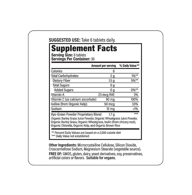 Kyolic Greens Blend Energy, 180 tablets
