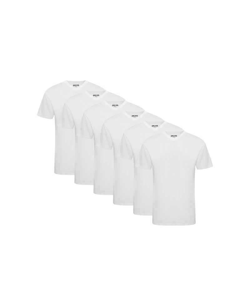 Epic Fits Men's V-Neck T-Shirts, 6-Pack