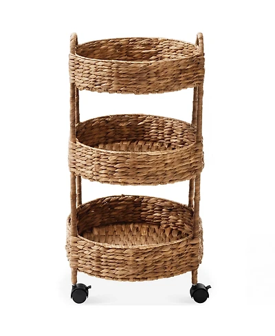 Best Choice Products 3-Tier Round Rolling Nursery Caddy w/Wheels, Utility Cart for Storage Organization