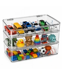 Sorbus Stackable Storage Case with Hinged Lid