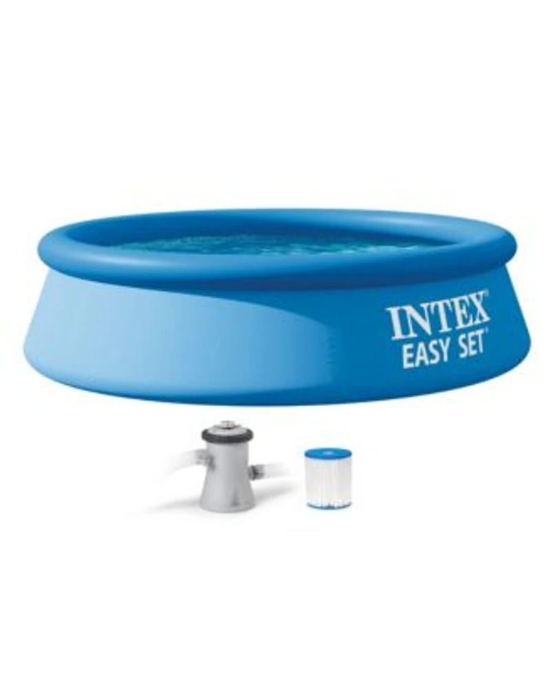 Intex 28107EH 8 x 24 Inch Easy Set Inflatable Swimming Pool with Filter