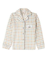 MeMoi 2 Piece Kids "Let Your Dreams Set Sail" Pointelle Plaid Lounge