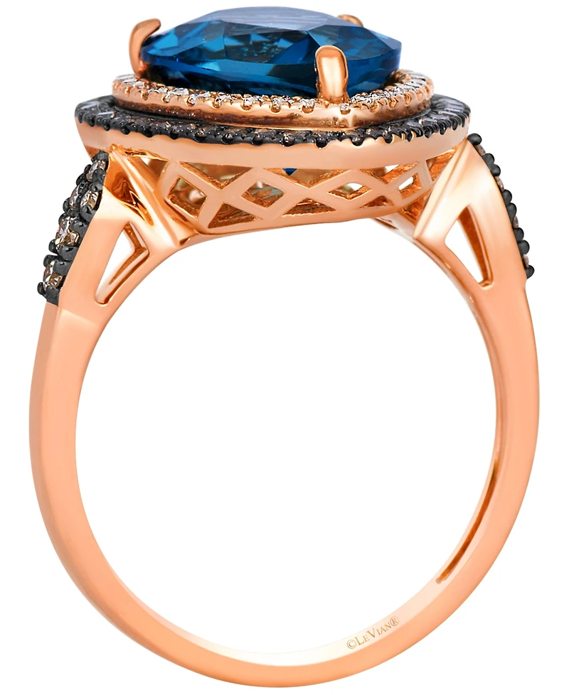 Le Vian London Blue Topaz (4-1/2 ct. t.w.), Diamond (0.45 t.w.) Ring 14k Strawberry Gold (Also Available Honey & Vanilla Gold)