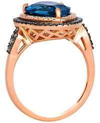 Le Vian London Blue Topaz (4-1/2 ct. t.w.), Diamond (0.45 t.w.) Ring 14k Strawberry Gold (Also Available Honey & Vanilla Gold)