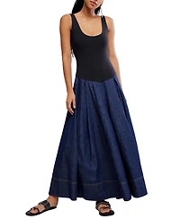 Free People Women's Elio Denim Midi Dress
