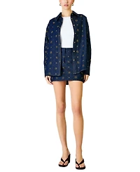 Line & Dot Women's Attina Beaded Denim Jacket
