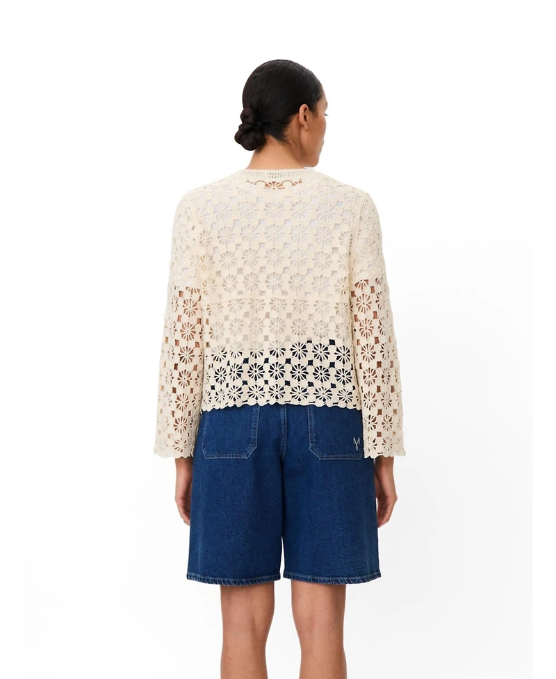 Masai Copenhagen Women's Malittalis Crochet Floral Cardigan