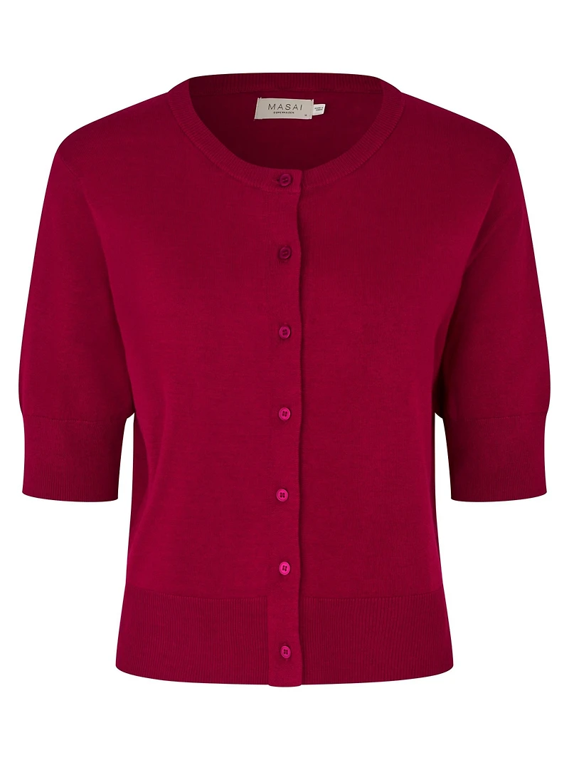 Masai Copenhagen Women's Malopus Half-Sleeve Knitted Cardigan