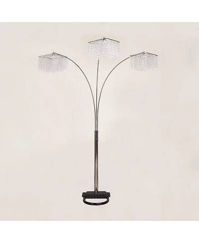 Midola 1 piece Modern Design Classic Luxury Sleek Multi-head Floor Arc Lamp Crystal-like Accents Drape Living Room Curve Lamp