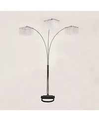 Midola 1 piece Modern Design Classic Luxury Sleek Multi-head Floor Arc Lamp Crystal-like Accents Drape Living Room Curve Lamp