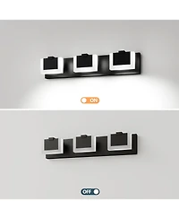 Midola 3 Lights Modern Vanity Light Up and Down Led Vanity Light Fixtures Bathroom Wall Light Over Mirror 6000K