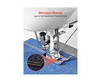 Yobtop Computerized Sewing Machine, 60 Stitch Applications, Digital Display, Automatic Needle Threader, Metal Frame, Free Arm Mode, Led Screen