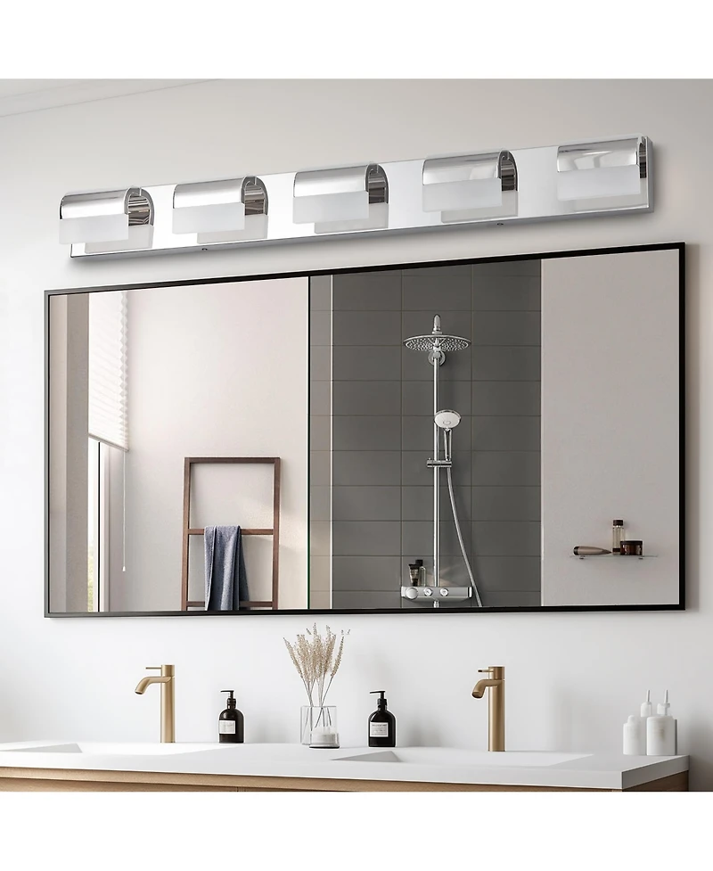 Midola Modern Bathroom Vanity Lighting 5-Light Led Vanity Lights Over Mirror Bath Wall Lighting