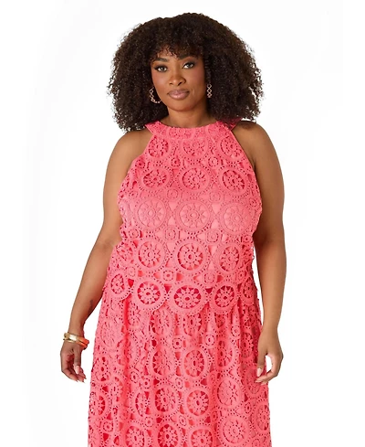 Ashley Stewart Women's Plus Crocheted Top
