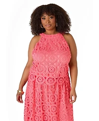 Ashley Stewart Women's Plus Crocheted Top